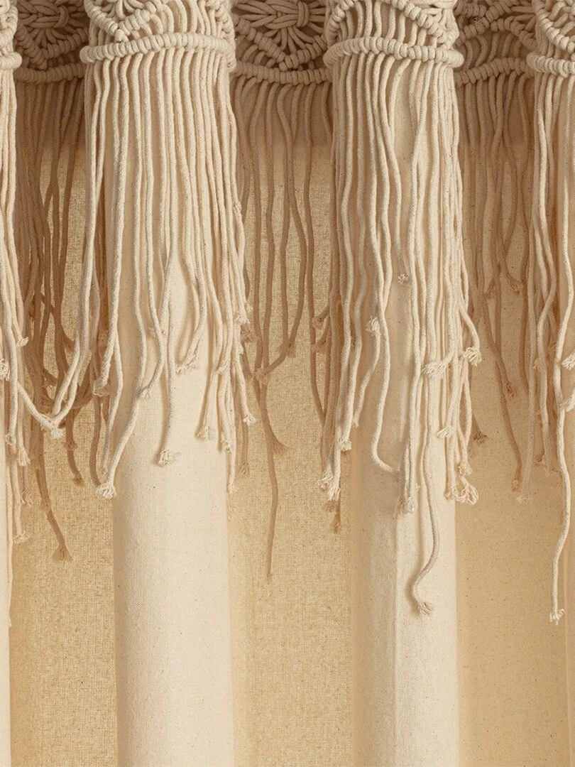 Rideau à œillets 140x260 macramé Ritual   Beige