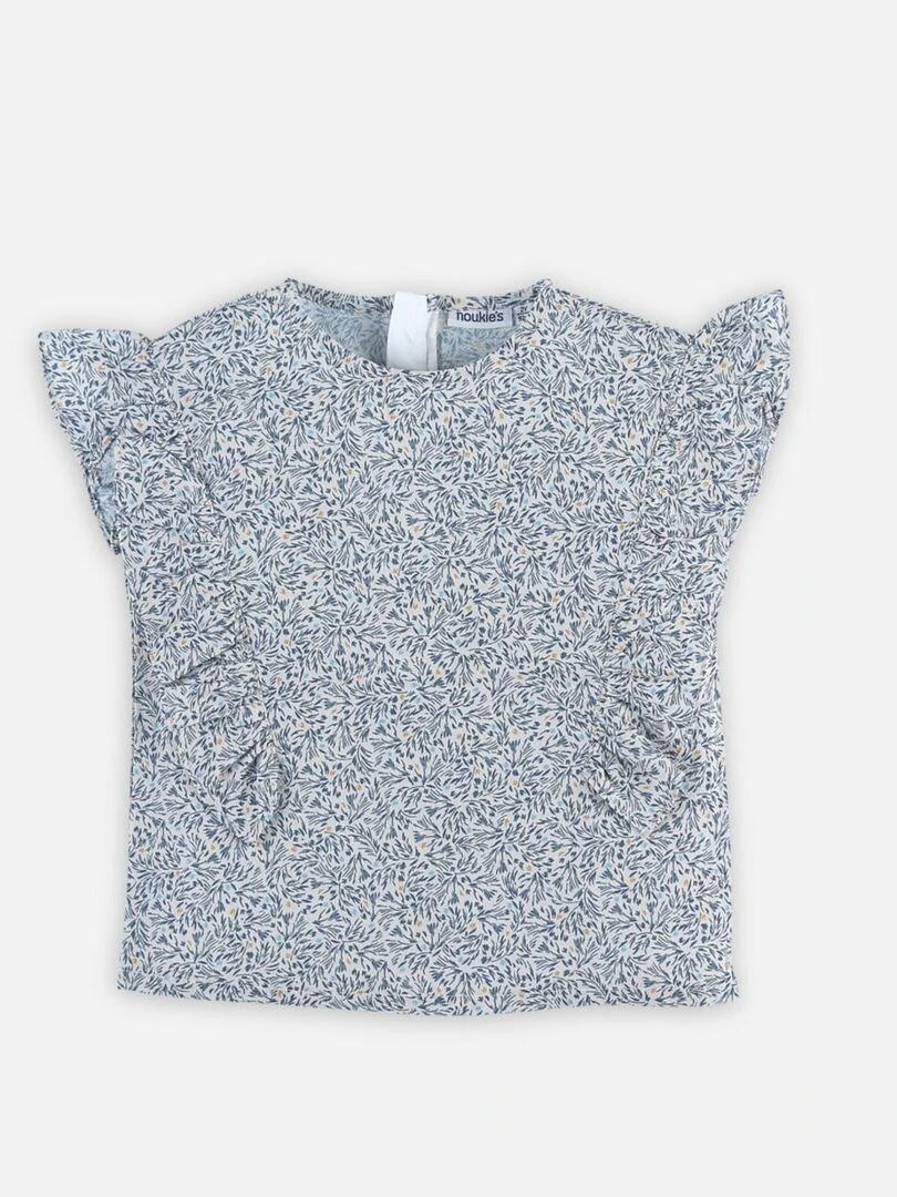 Blouse imprimé feuri Noukie's Bleu