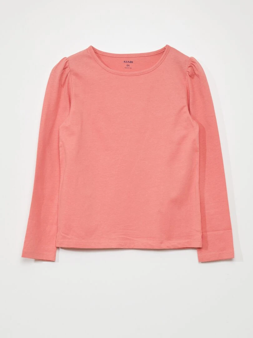 T shirt en jersey à manches longues Rose foncé
