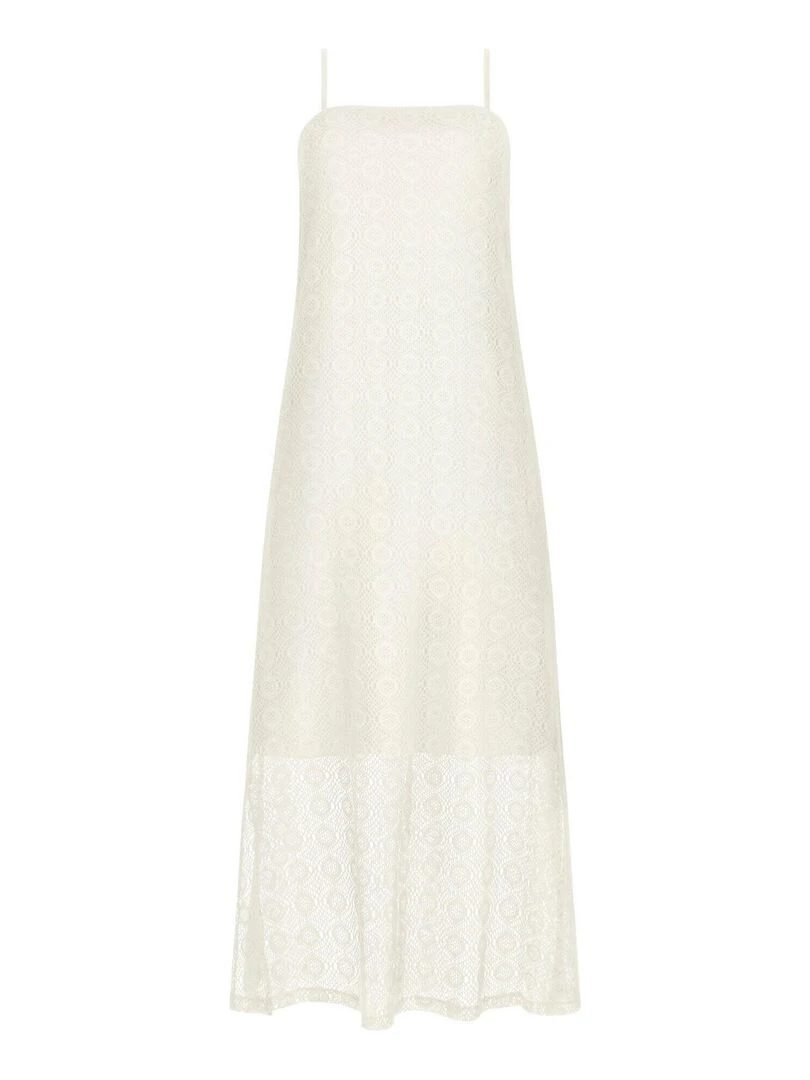 Robe longue estivale à bretelles Rimini   Ecru