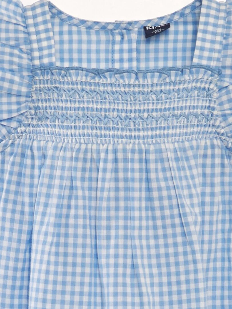 Robe imprimé vichy   Bleu