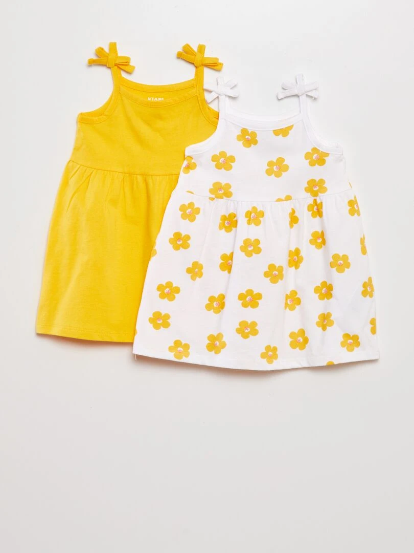 Lot de 2 robes Blanc/Jaune