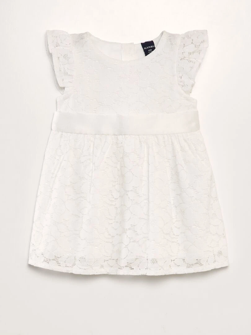 Robe de cérémonie en dentelle blanc
