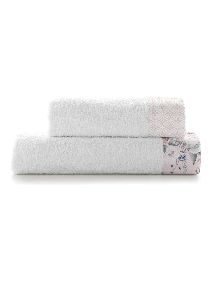 Lot de serviettes Delicate bouquet "Happyfriday" Blanc