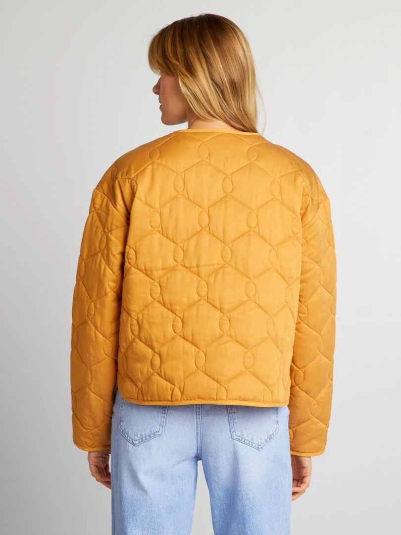 Blouson matelassé fantaisie   Moutarde