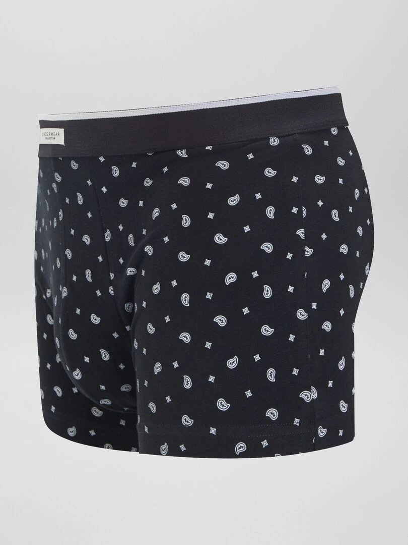 Lot 3 boxers stretch   Noir/gris