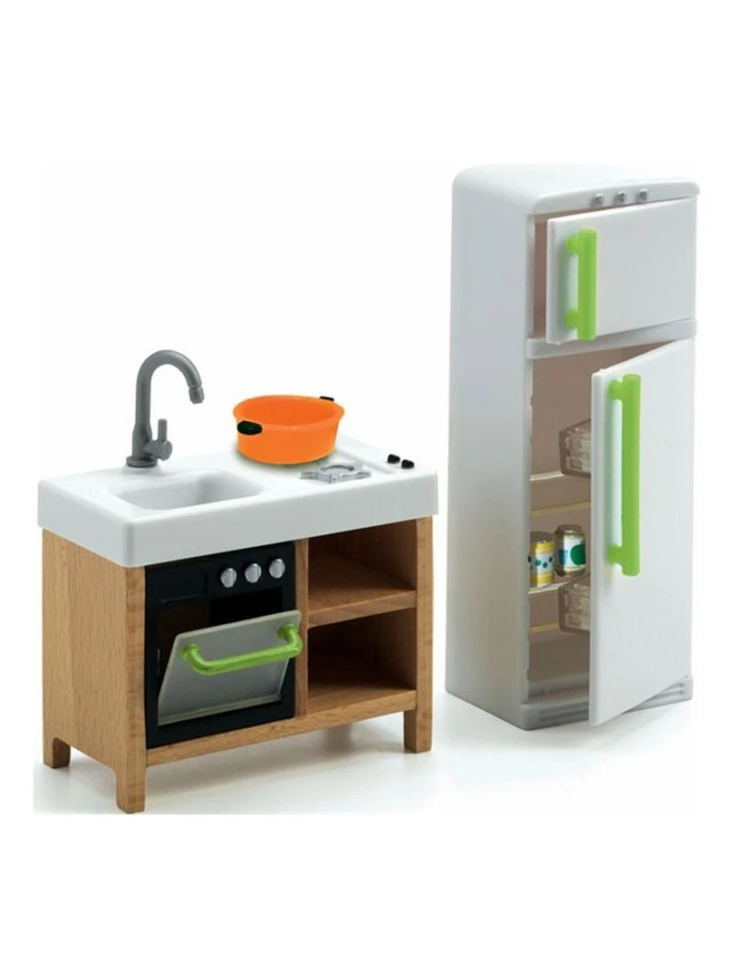 Mobilier pour maison de poupées : Cuisine compacte N/A