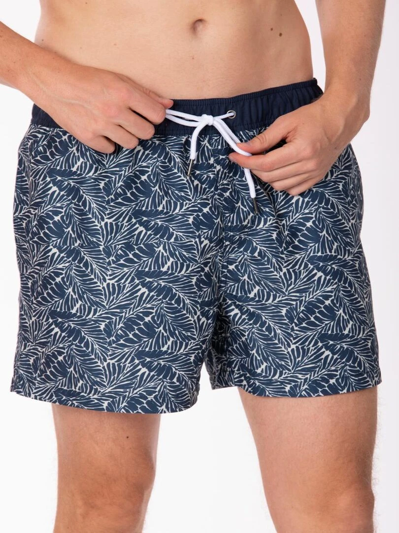Short de bain imprimé tropical ARIELE 'Rica Lewis'   Bleu