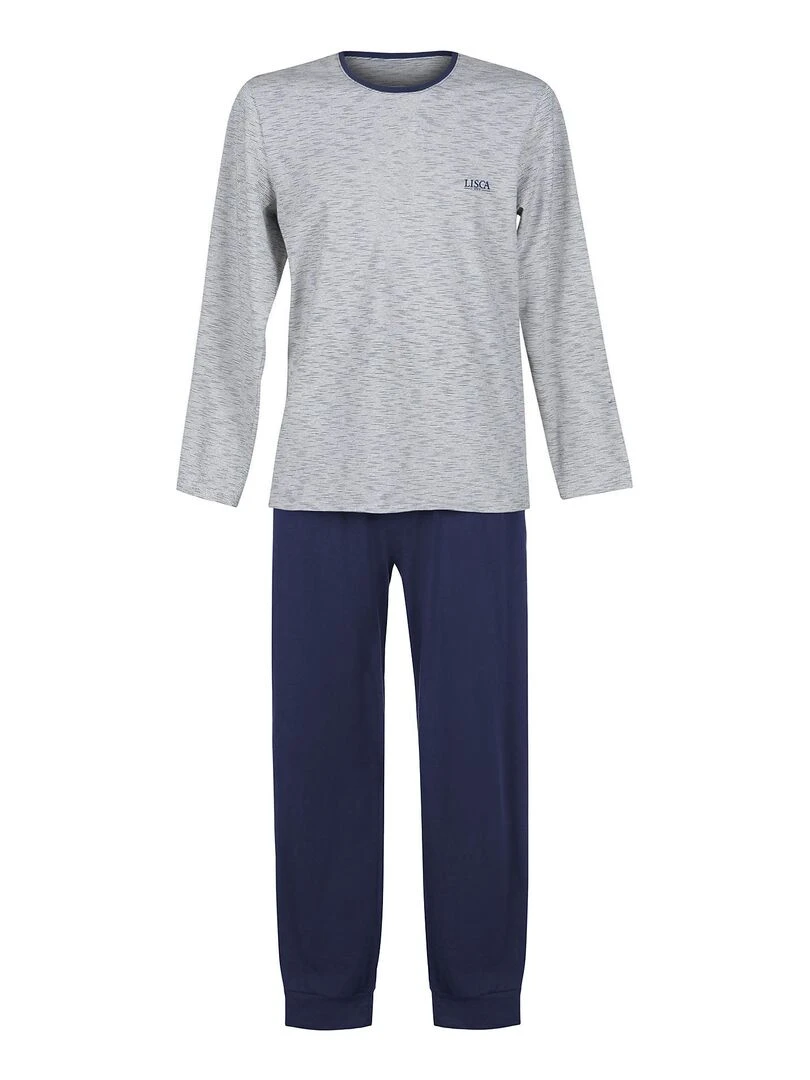 Pyjama pantalon top manches longues Atlas   Gris