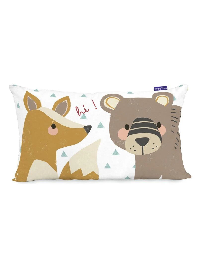 Housse de coussin Harvestwood "Happyfriday"   Blanc