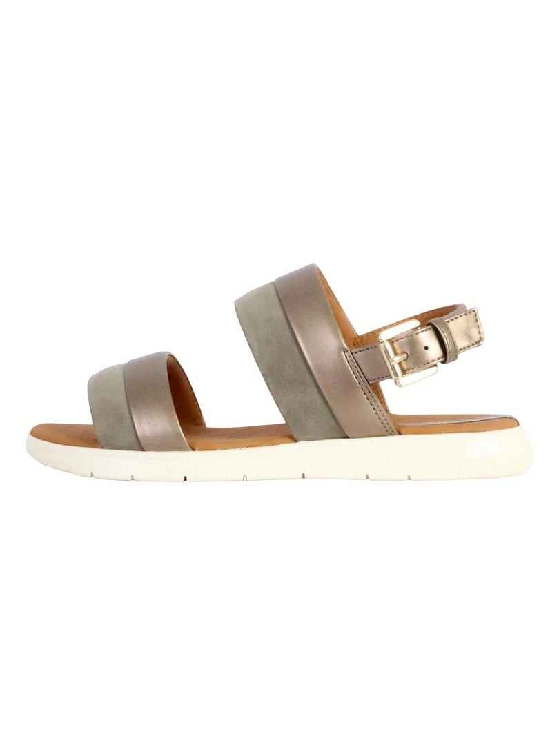Sandale Cuir Geox Dandara Geobuck Suede Beige