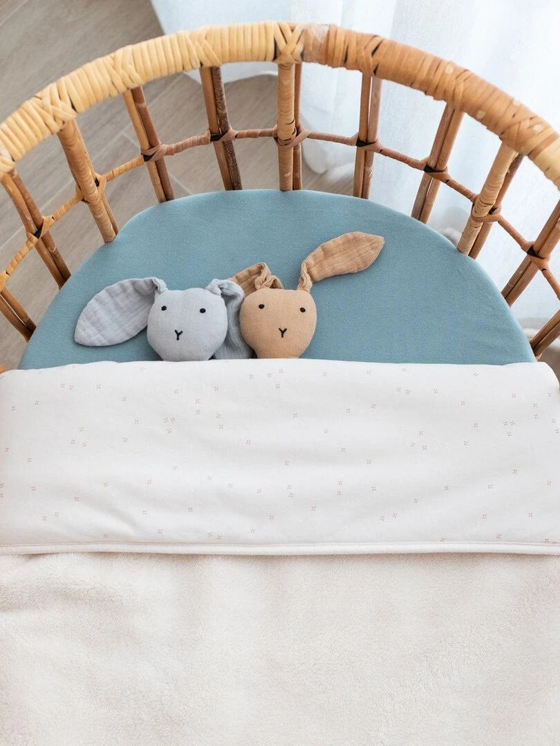 Bemini Couverture Pady jersey et softy   Blanc cassé