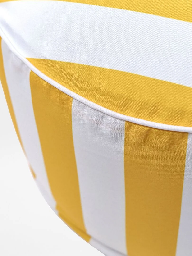 Pouf gonflable à rayures Jaune