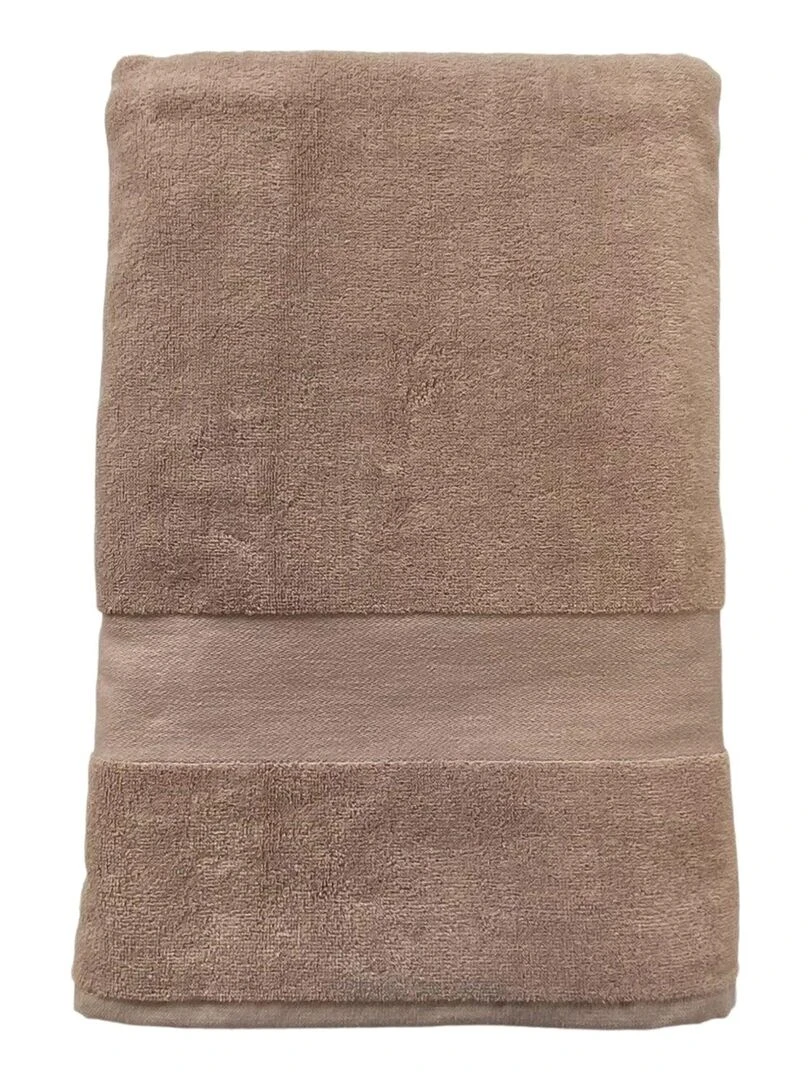 Serviette de bain éponge velours Classy Taupe 90x180 500g/m² Taupe