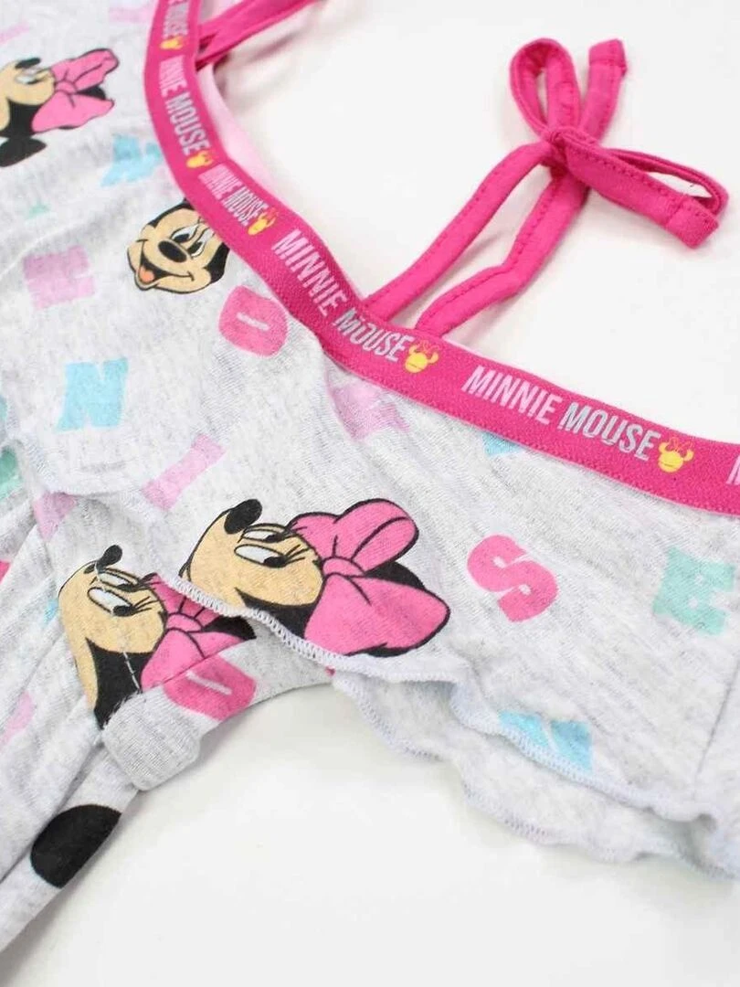 Disney Robe fille imprimé Minnie en coton Gris