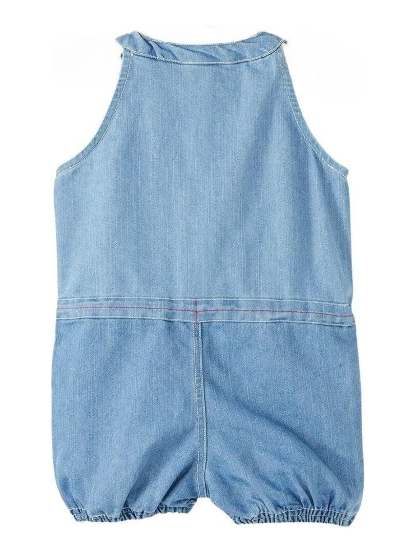 Lee Cooper Combishort fille imprimé logo en coton Bleu