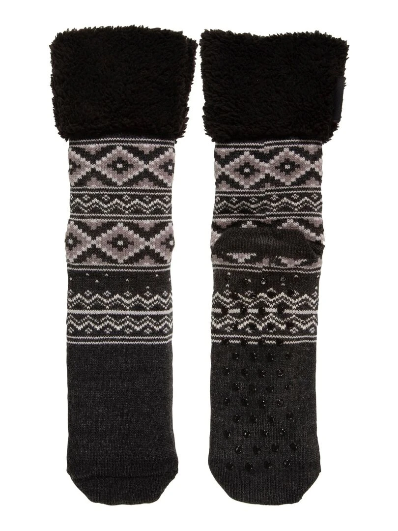 Chaussettes fourrées Homme Jacquard Multicolore