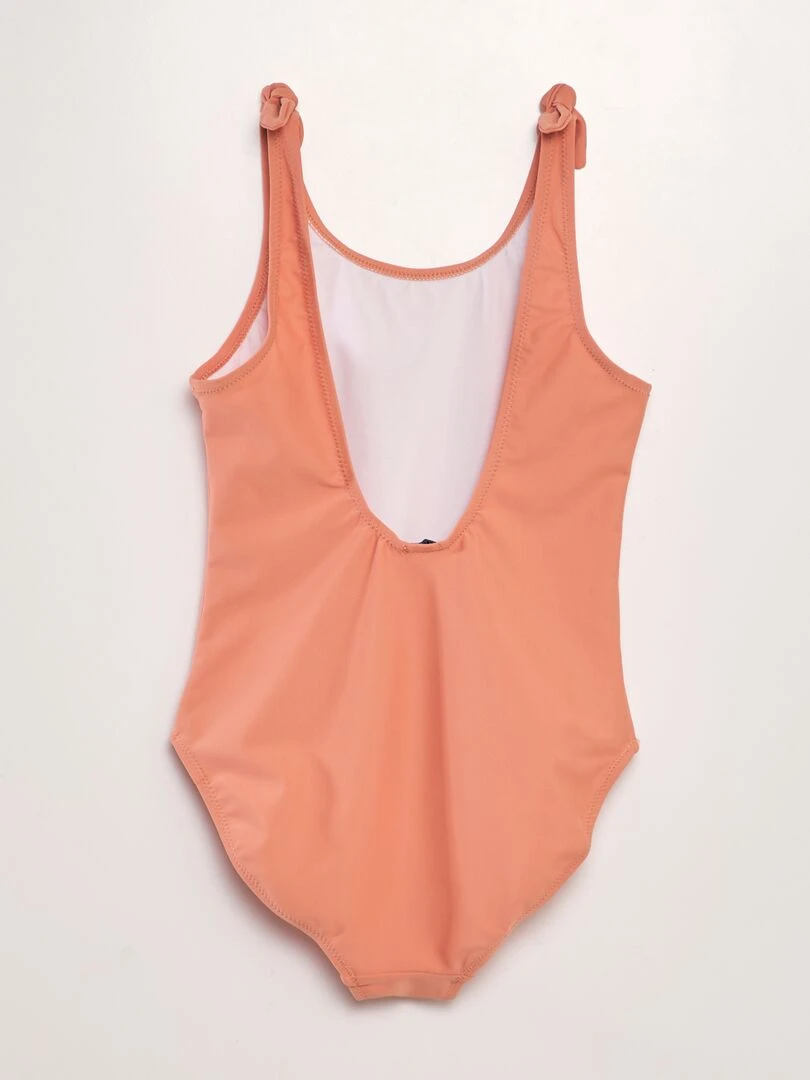 Maillot de bain avec nœuds   1 pièce   Marron