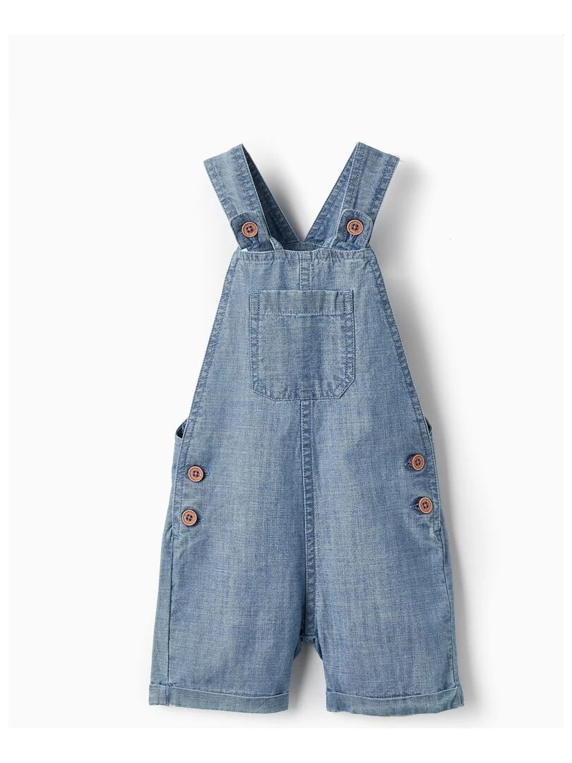 Salopette en jean en coton pour bébé garçon ATLANTIC COMPANY Bleu