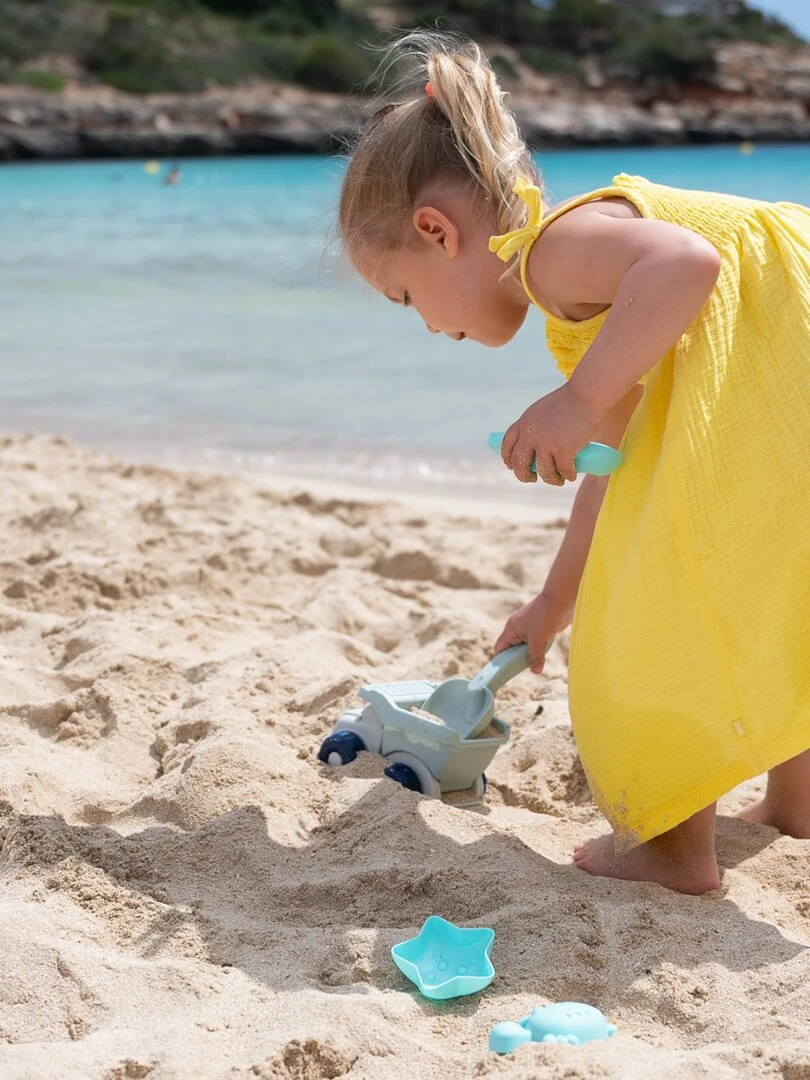 Kit de jouets de sable pour bébé 6 pièces  Theo   Gris Bleu ciel Gris