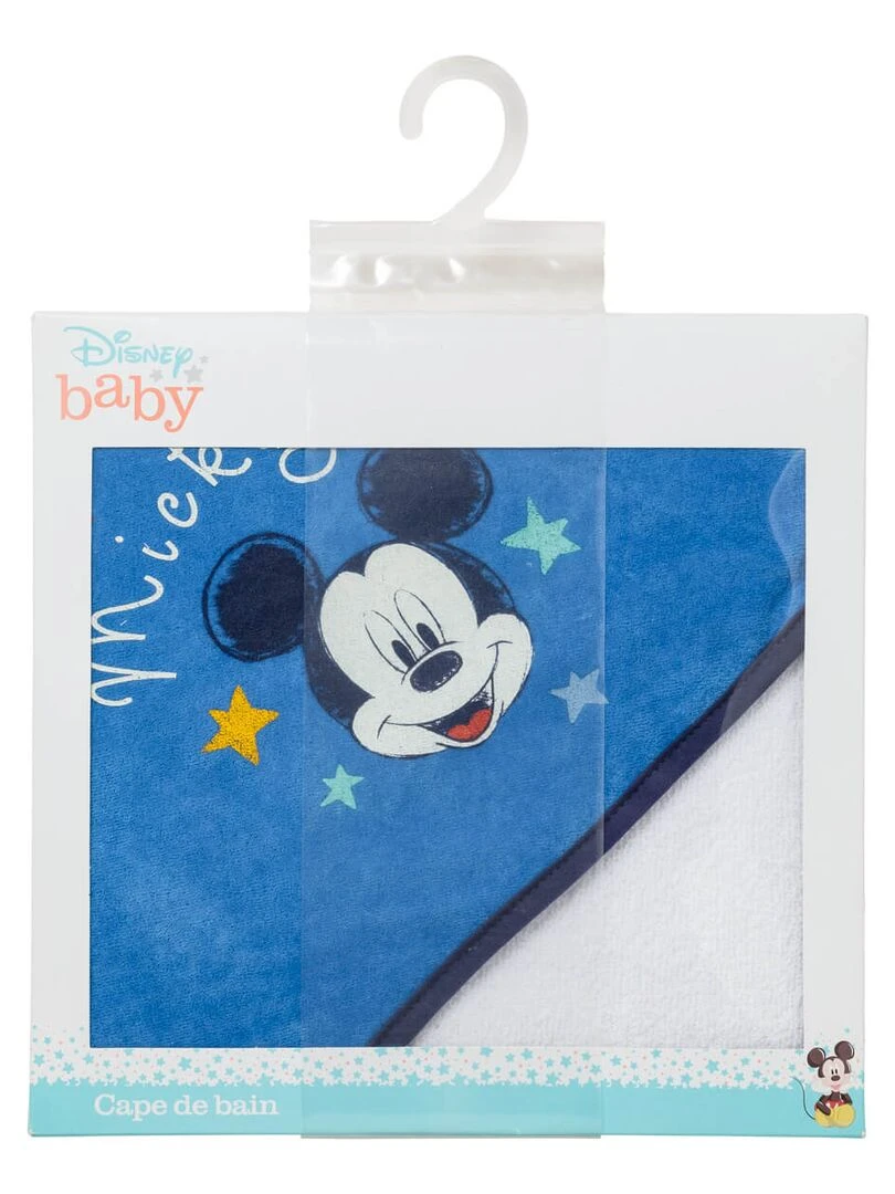 Cape de bain 80x80 cm velours   Mickey Cool   Bleu