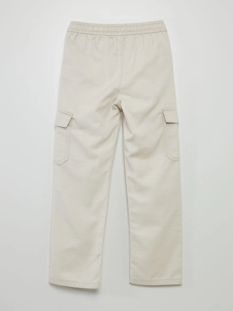 Pantalon avec poches à rabat gris lune