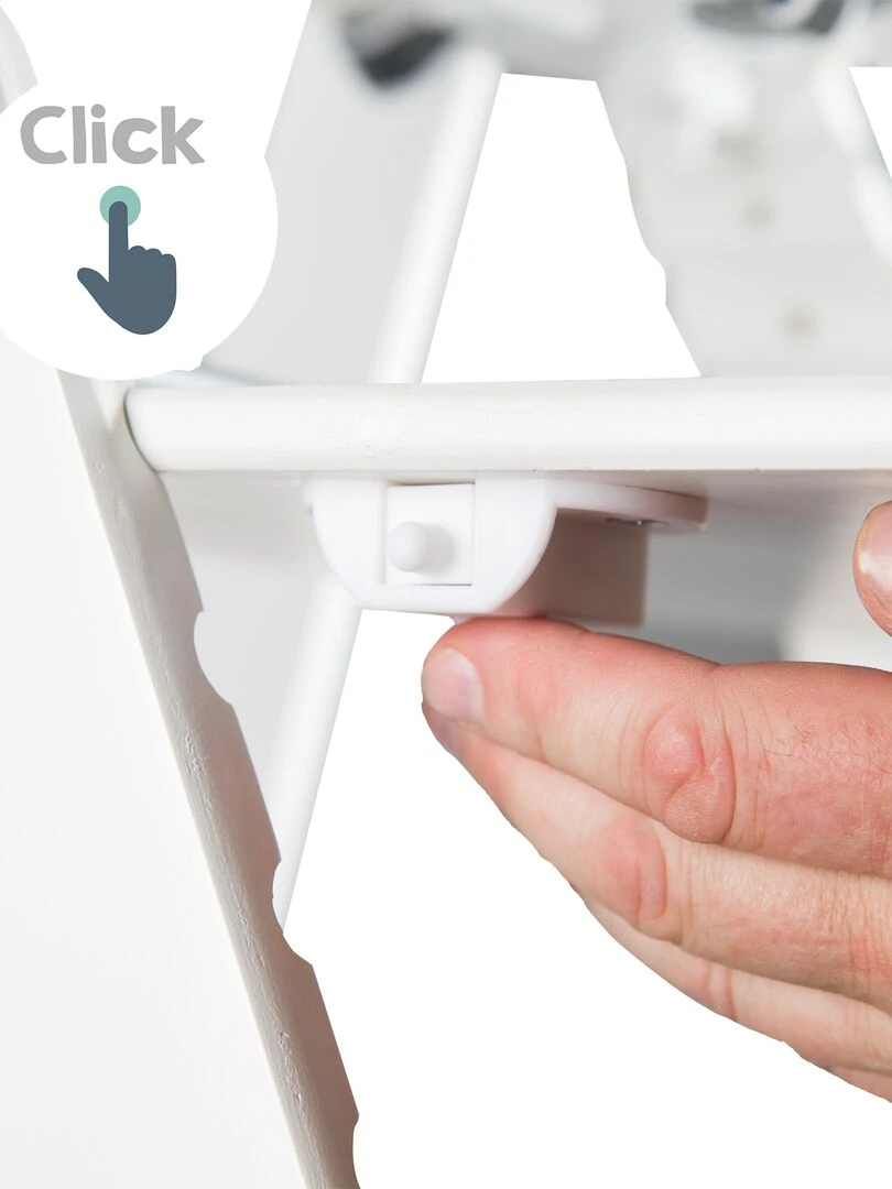 ROBA Chaise Haute Évolutive "Sit Up Click"   Fermeture À Clic Innovante   Blanc