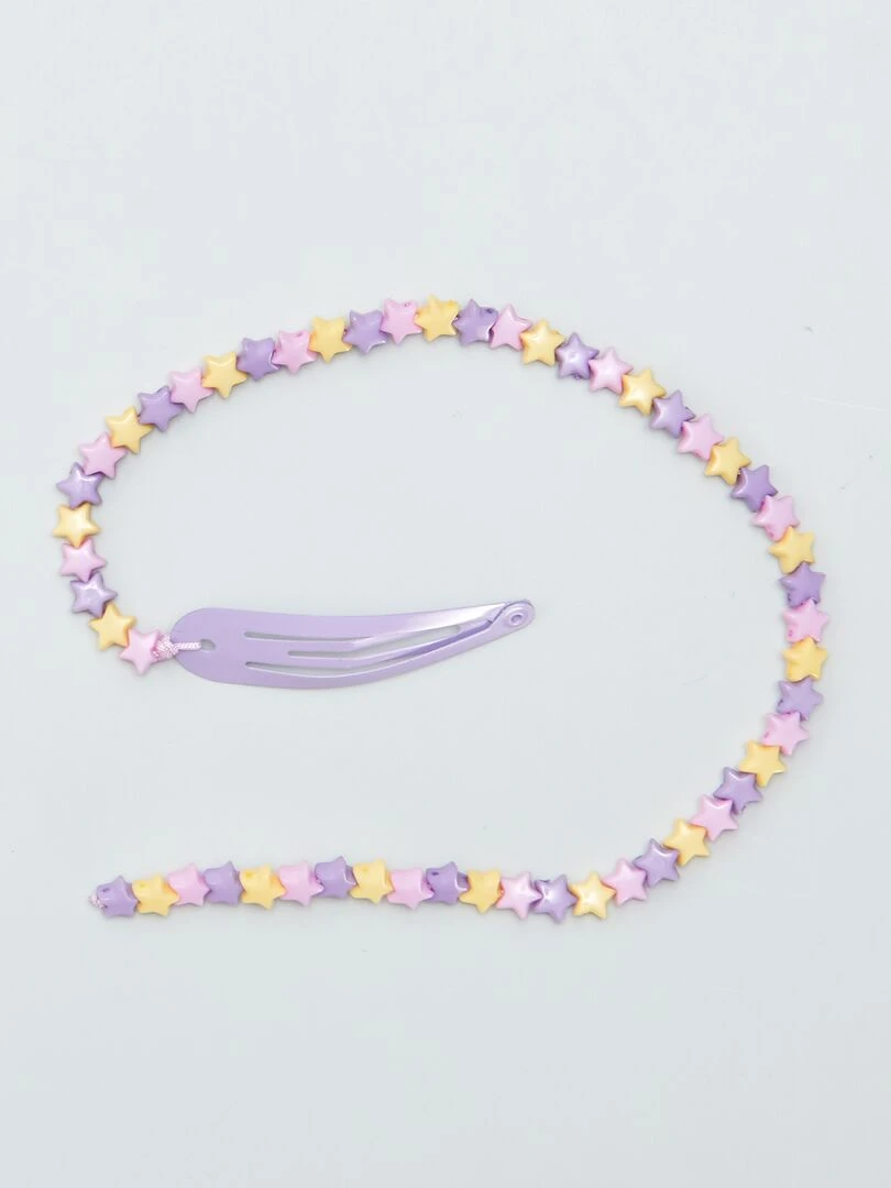 Pinces clic clac avec perles 'Disney'   Rose