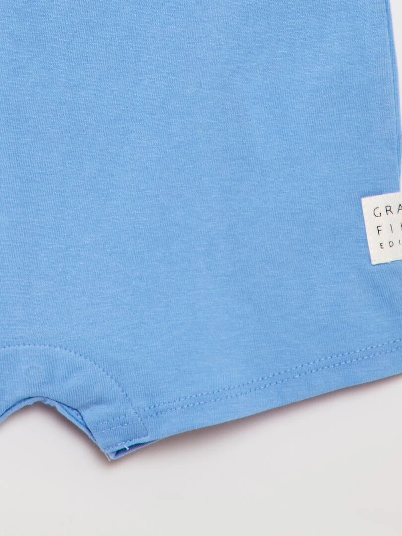 Barboteuse courte en jersey   Grafik Edition   Bleu