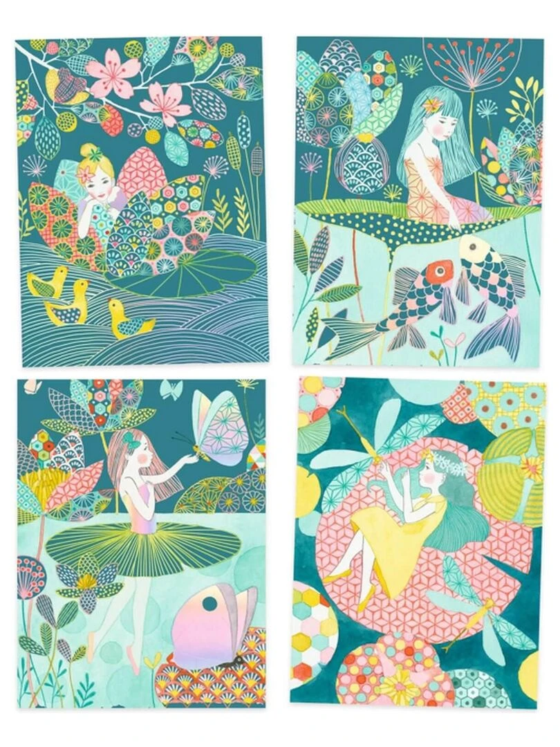 Pochette 4 Cartes A  Gratter L'étang   N/A