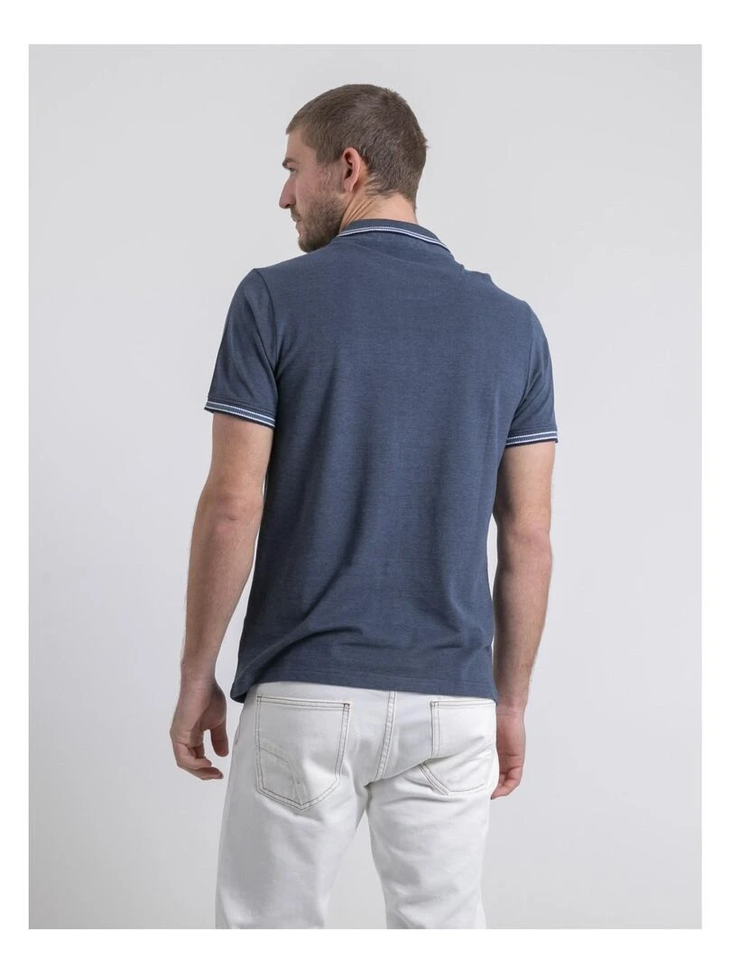 Polo manches courtes pur coton PIGUSTAVE Bleu marine