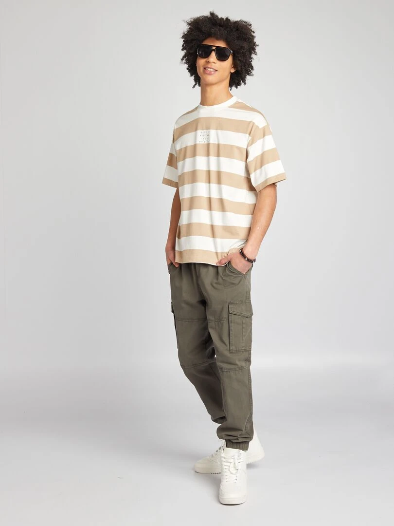 Pantalon avec poches sur les côtés Kaki