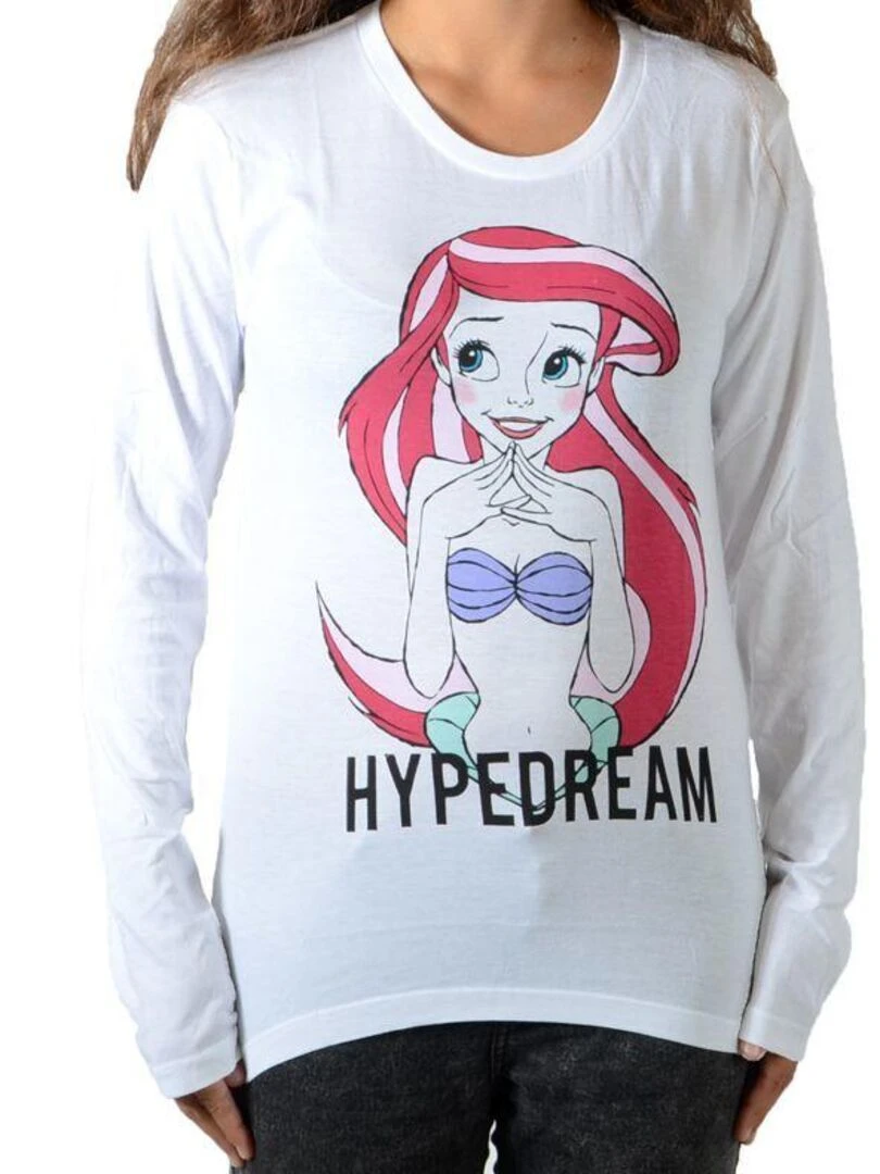 Tee Shirt Little Eleven Paris Rariel LS Mixte Garcon Fille Blanc Blanc