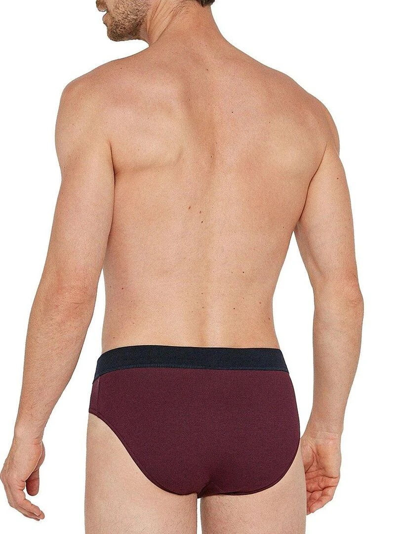 Slip en coton ceinture tubulaire sans coutures   Rouge