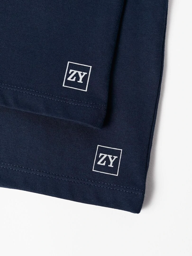 Pack 2 T shirts à manches longues pour bébé garçon manches longues MAXI NATURE   Bleu foncé