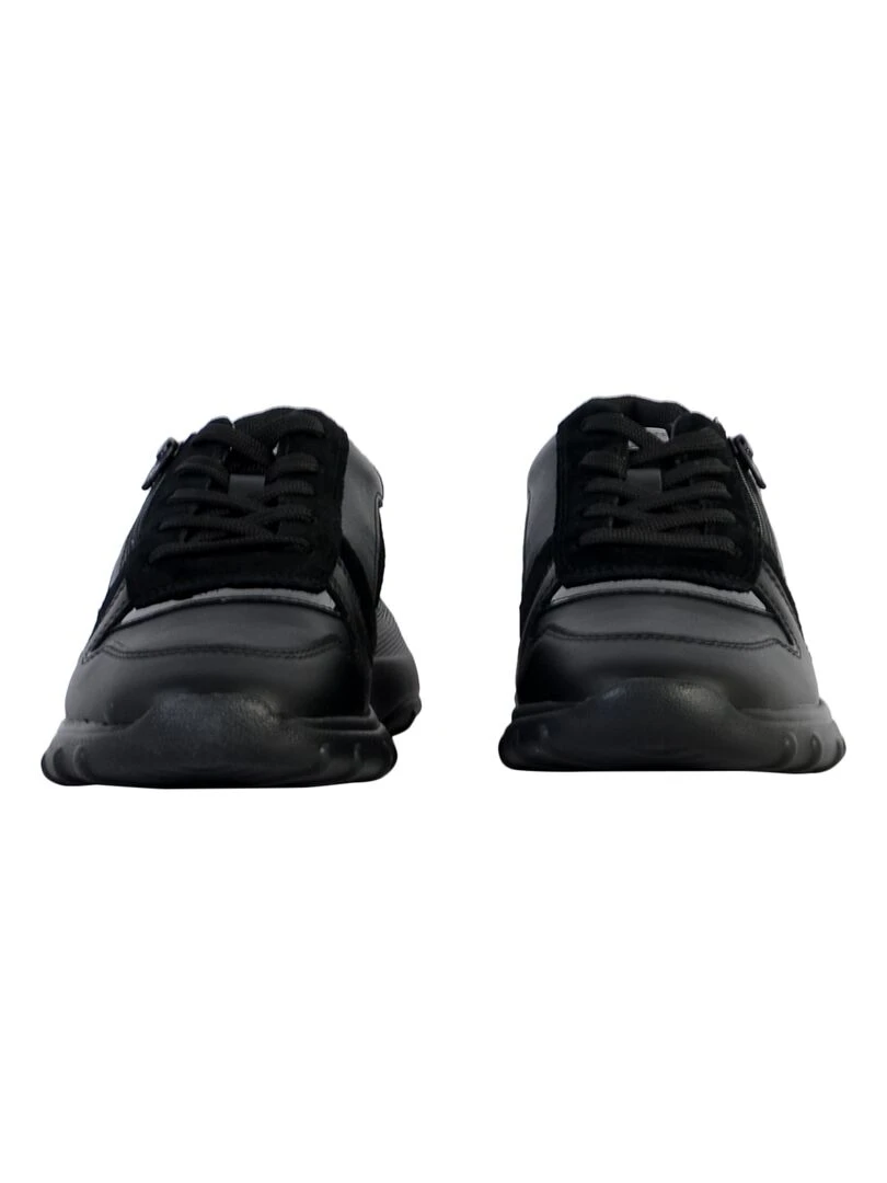 Basket Cuir Geox Alleniee   Noir