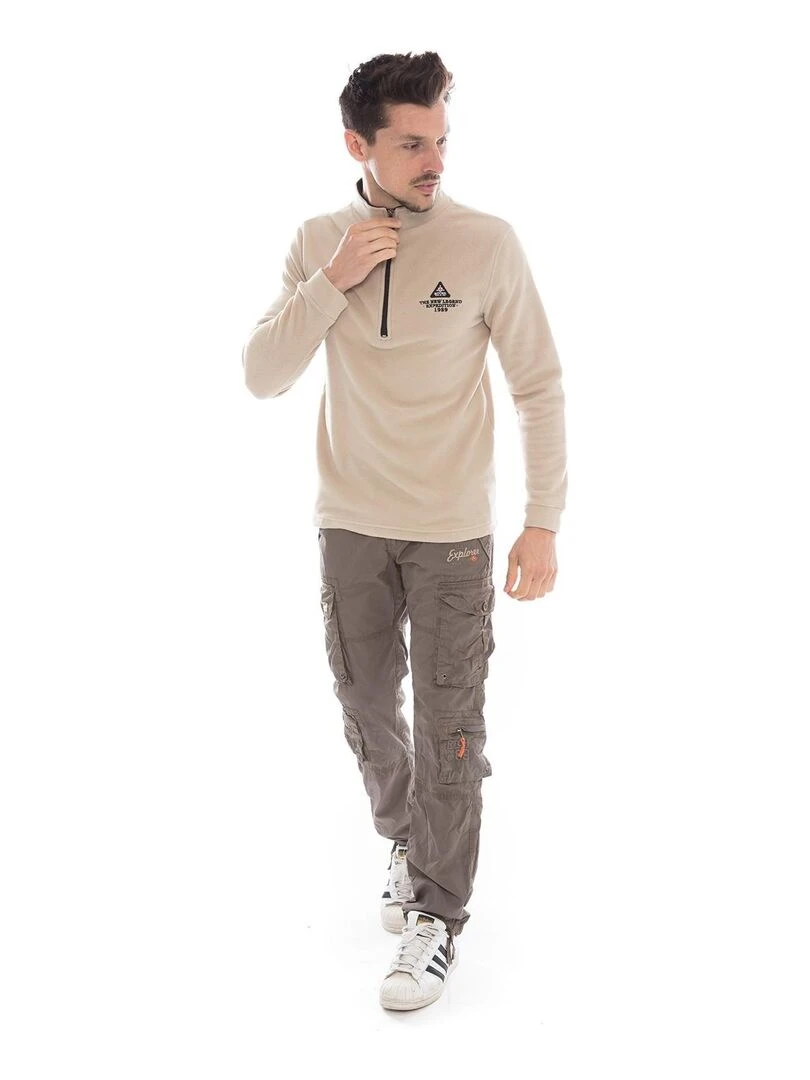 Sweat polaire zip ZATHLON II   Beige