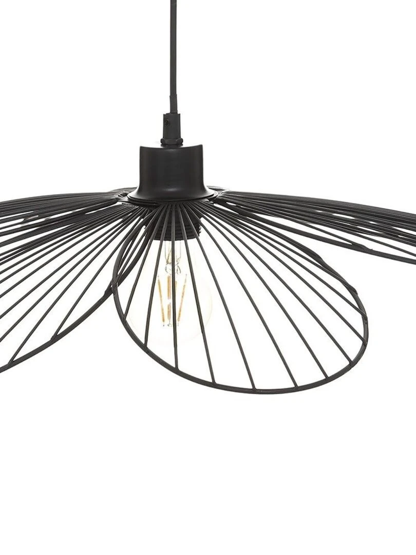 Suspension métal Fleur noir D57   Noir