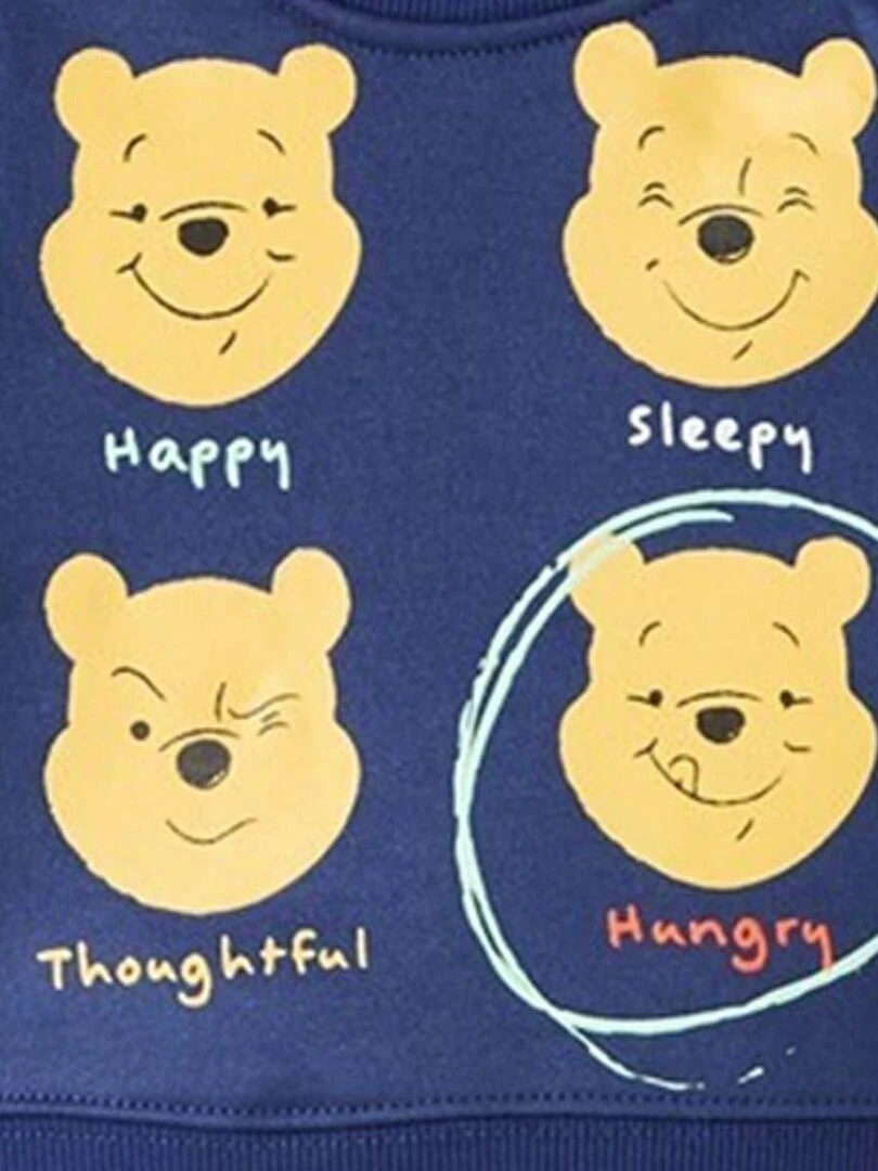 Disney   Ensemble ​​Sweat pantalon bébé garçon Imprimé Winnie L'ourson   Bleu marine