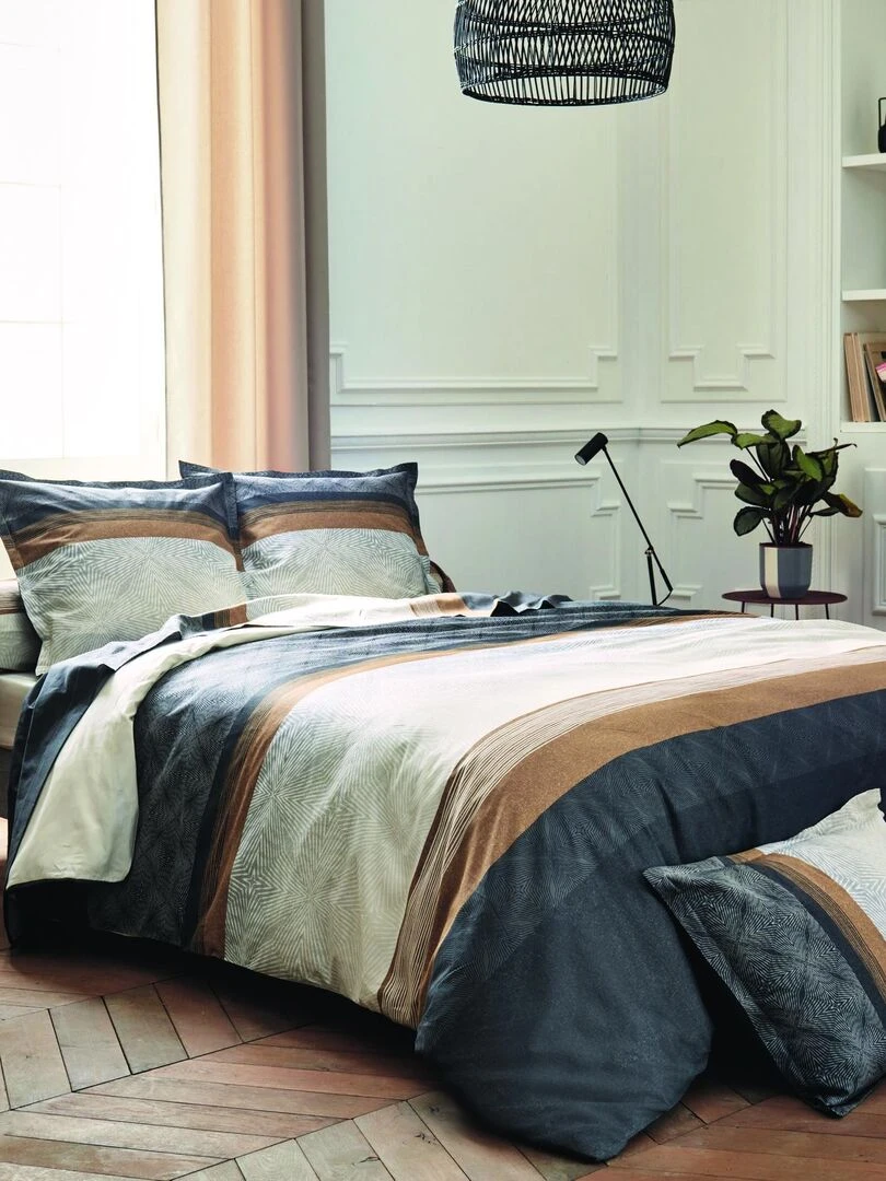 Housse de couette au style graphique Noir