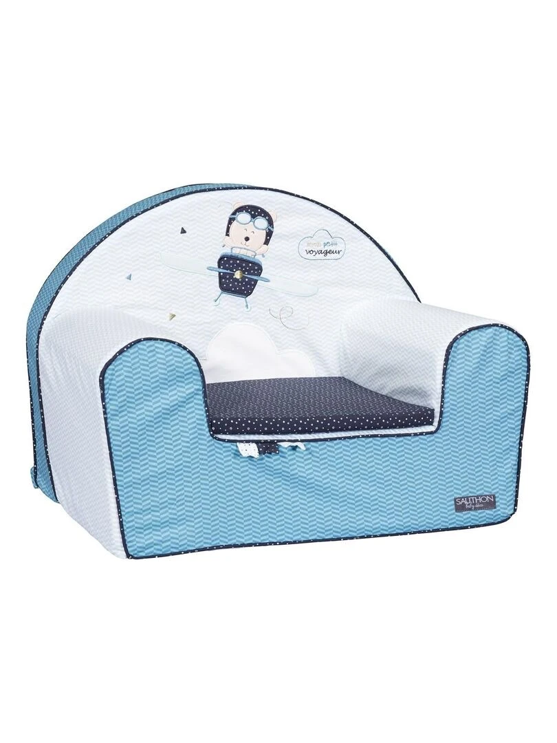 Fauteuil club 42x51cm en coton Bleu SAUTHON Bleu