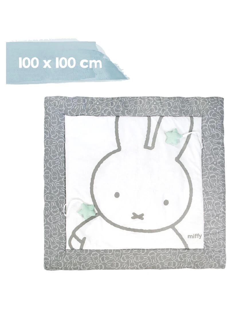 ROBA Tapis D'éveil miffy®   100 x 100   Revêtement Pour Parc D'enfant   Gris