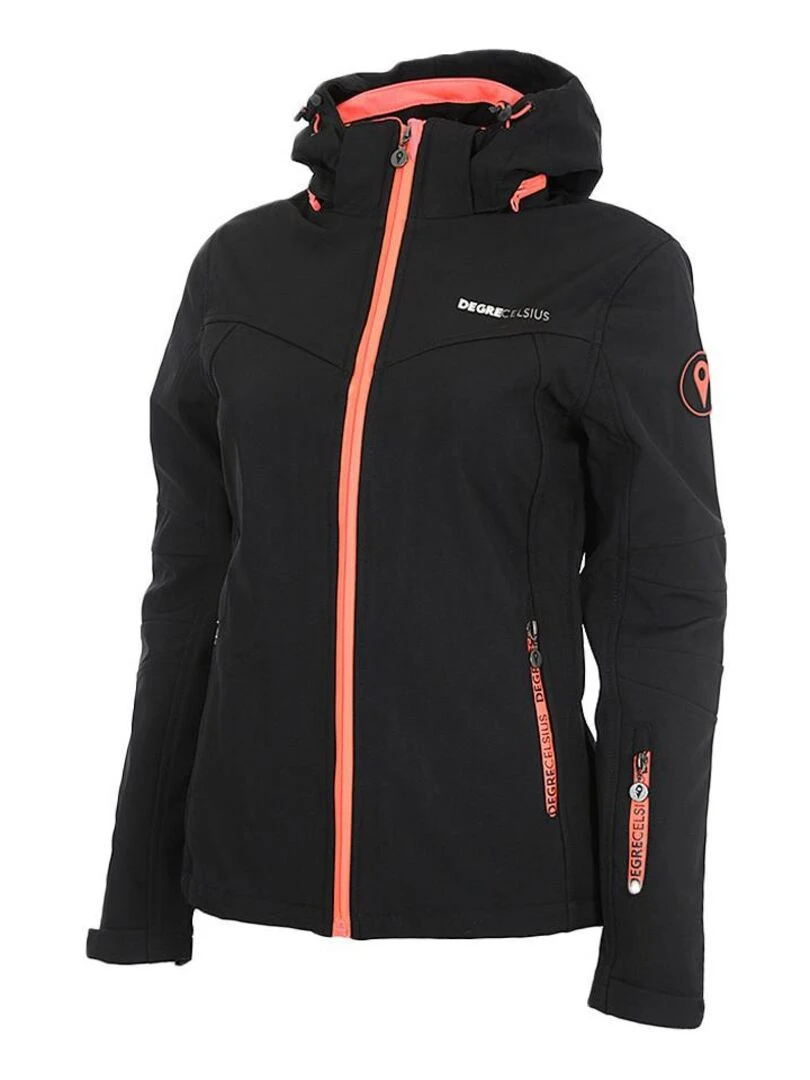 Blouson softshell femme AMALON DEGRE CELSIUS Noir