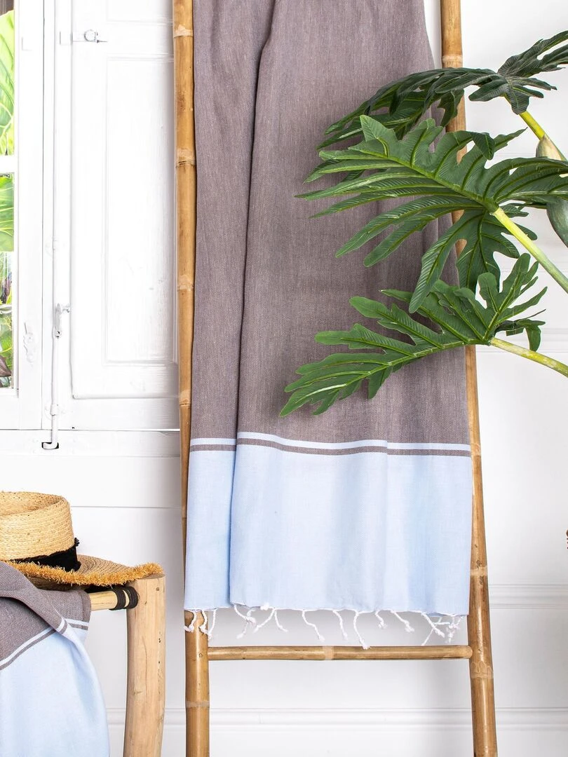 Serviette hammam Sunset "Happyfriday" Blanc