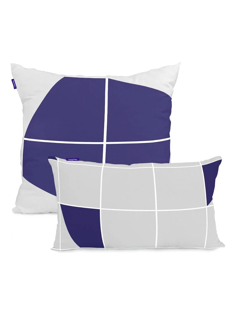 Housse de coussin Structure "Happyfriday" Blanc