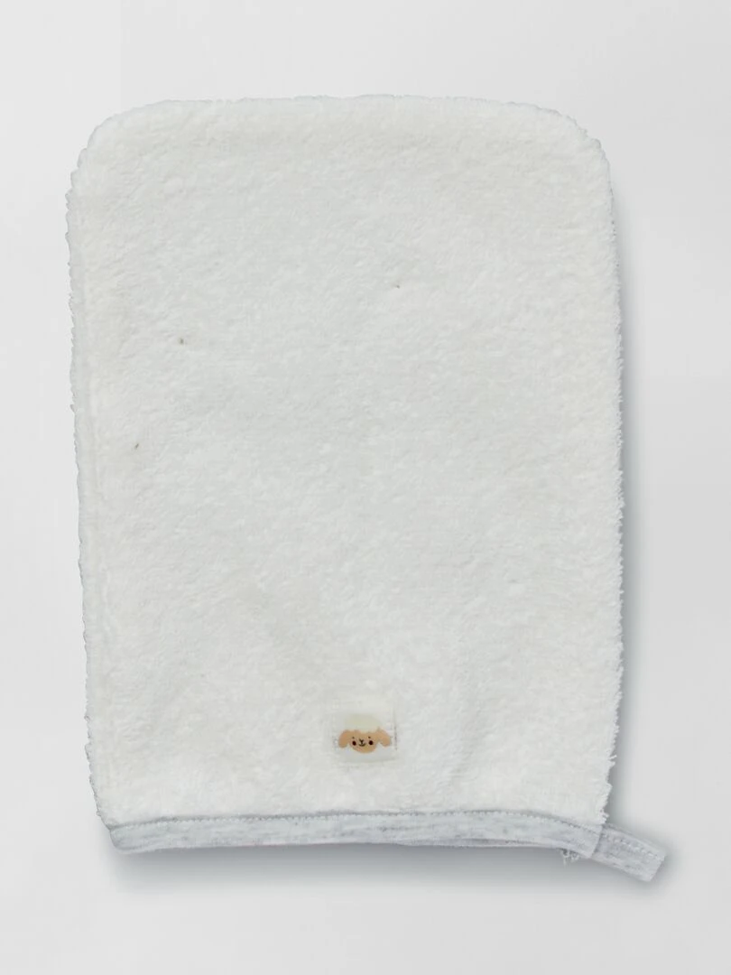 Ensemble cape de bain + gant de toilette   mouton