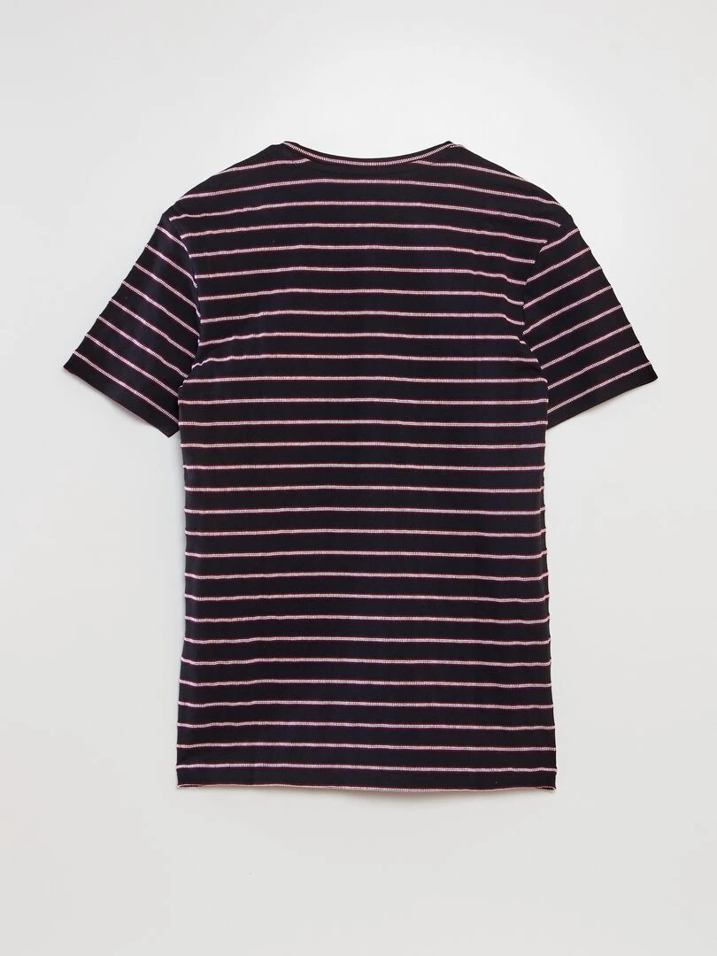 Tee shirt imprimé rayé Bleu rayé
