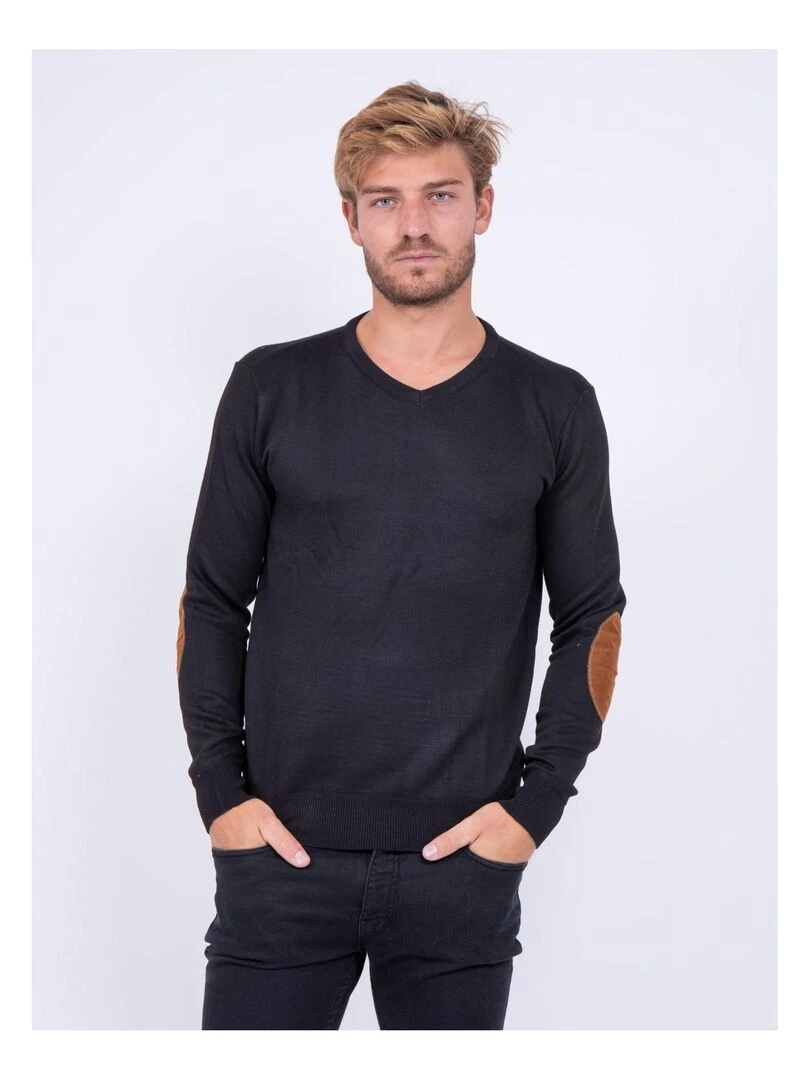 Pull col V LAMBOISE Noir