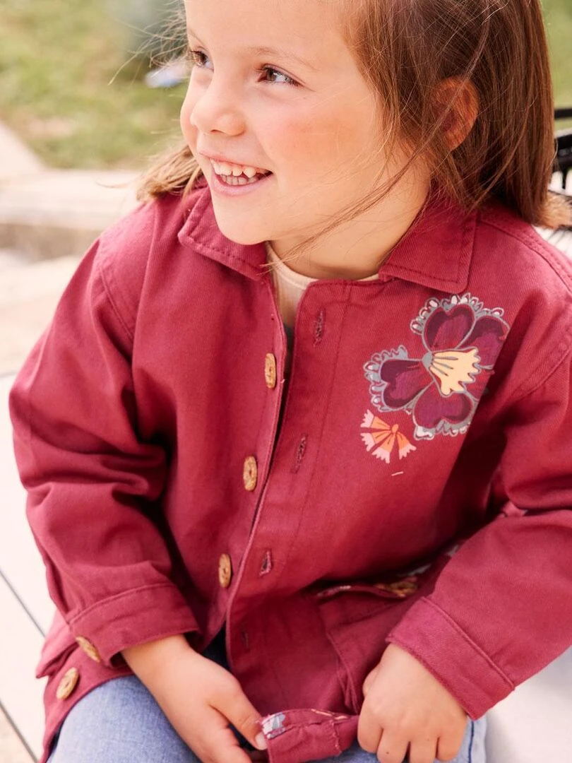 Veste en jean fille Jodhpur   Rose