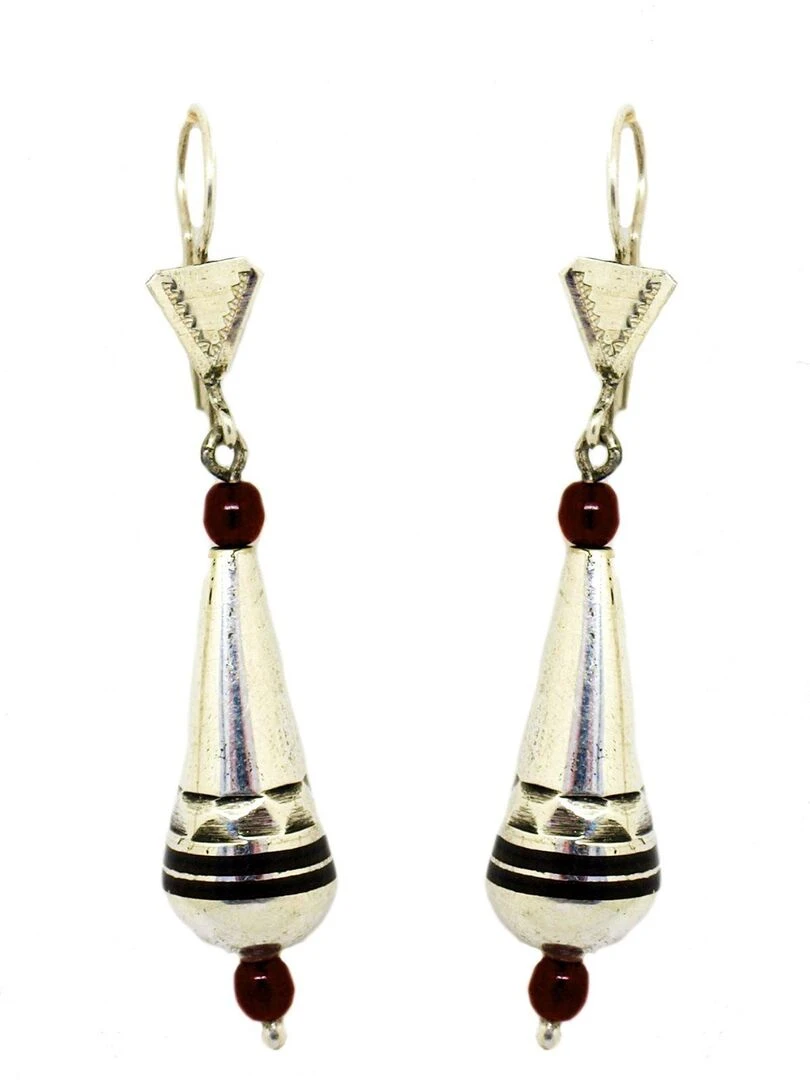 boucles d'oreille touareg perle fait main Bijoucolor Argent